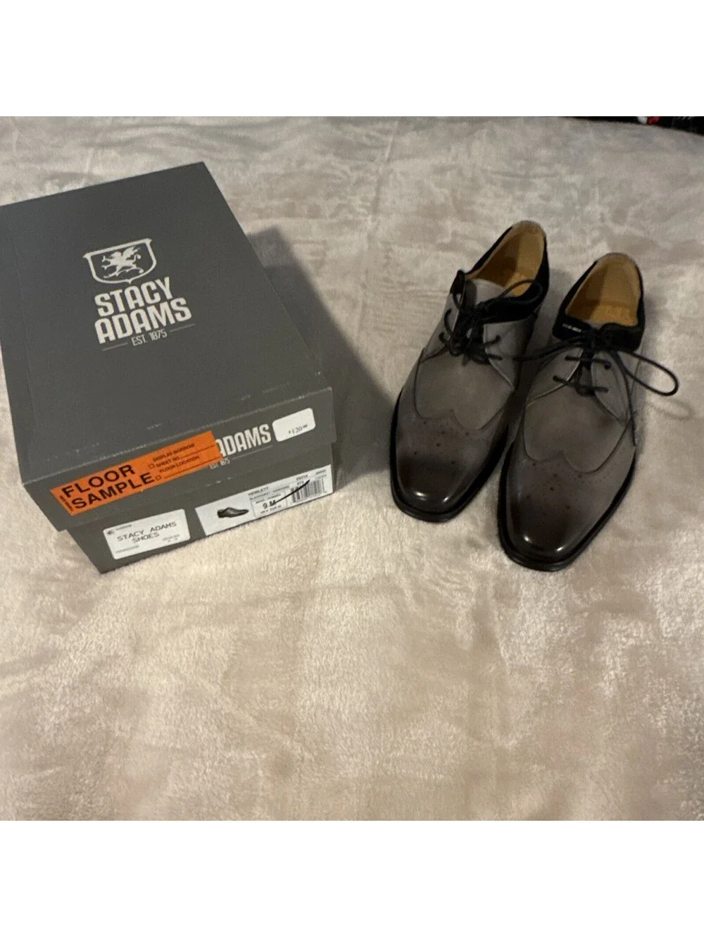 Stacy Adams Mens Tinsley Stainless steel Wing Tips Size 9M (4920437)